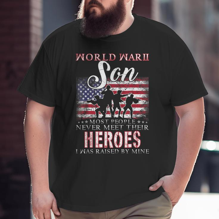 Proud World War 2 Veteran Son Ww2 Grandchild Big and Tall Men T-shirt