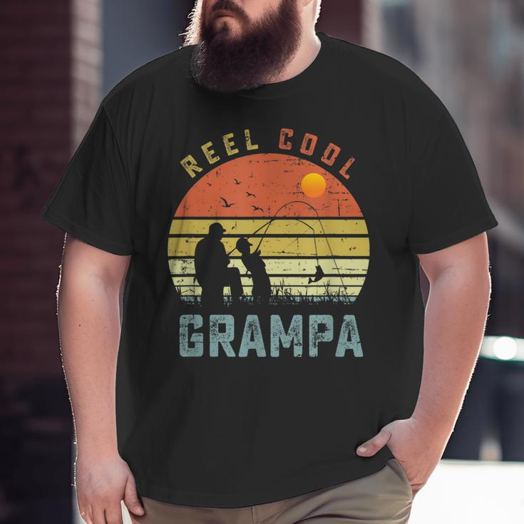 Reel Cool Grampa Fathers Day For Fishing Dad Big and Tall Men T-shirt