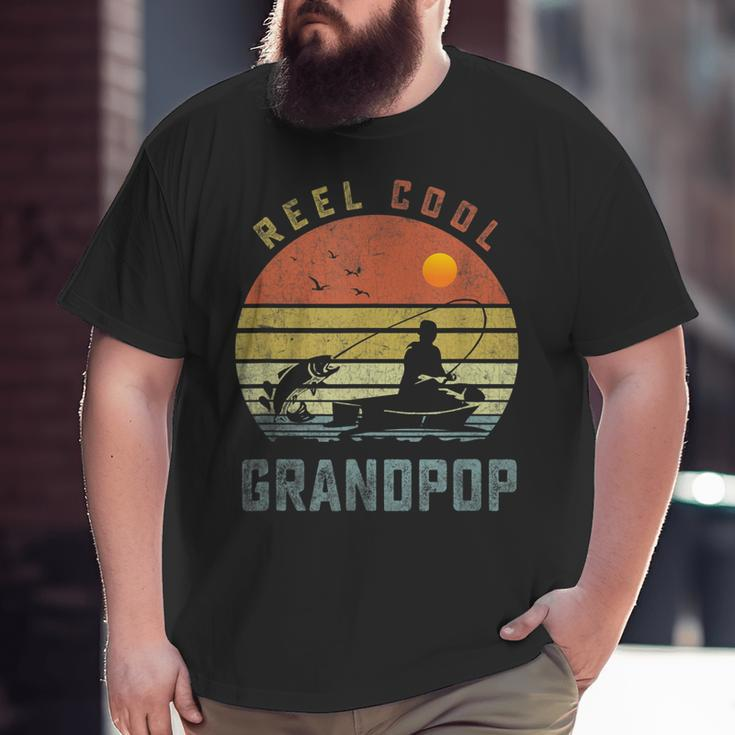 Reel Cool Grandpop Fishing Dad Father's Day Fisherman Big and Tall Men T-shirt