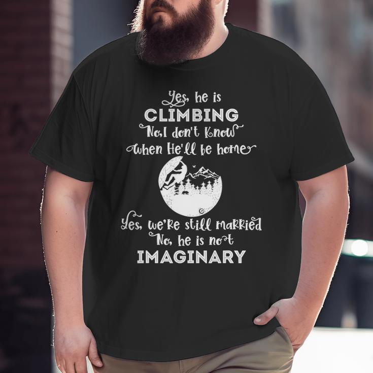 Rock Climbing Husband For Wife Wedding Anniversary Big and Tall Men T-shirt
