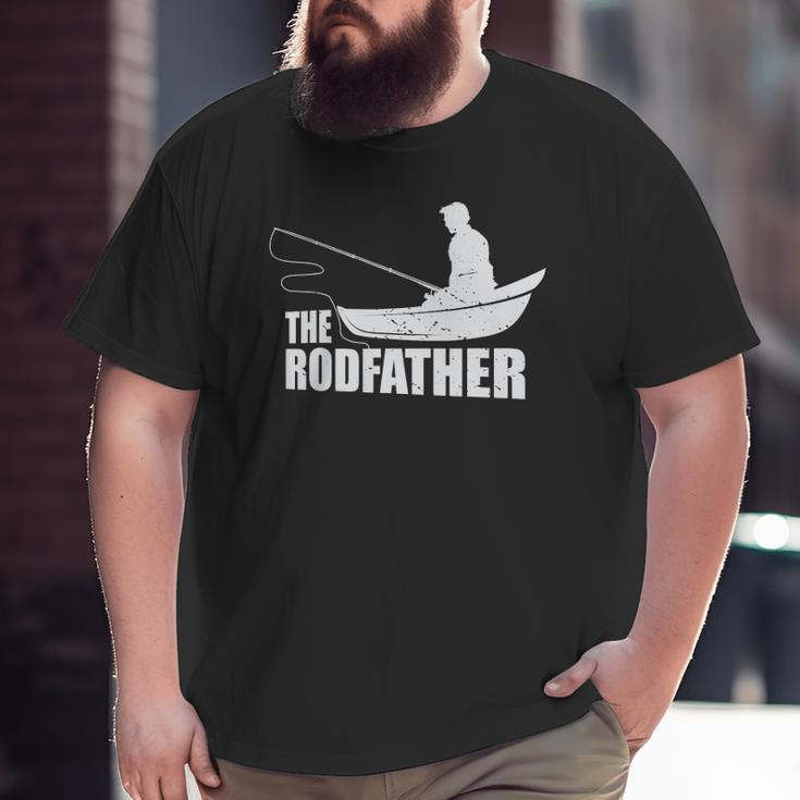 The Rodfather Nature Lover And Fisher Big and Tall Men T-shirt