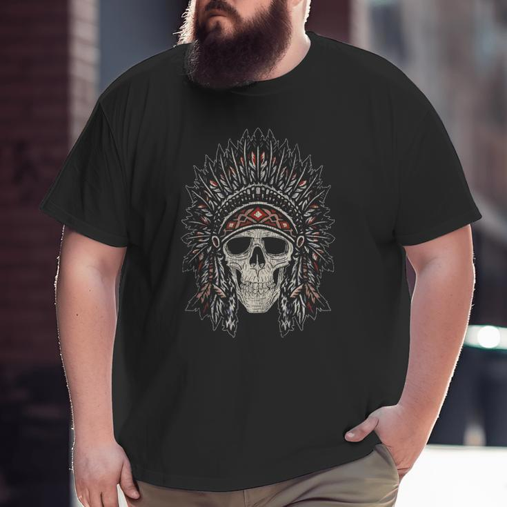 Skull Headdress Native Pride Indigenous Native American Big and Tall Men T-shirt