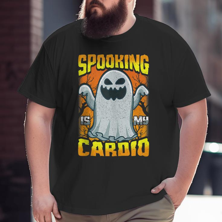 Spooking Is My Cardio Halloween Workout Gym Fitness Exercise Exercise Big and Tall Men T-shirt