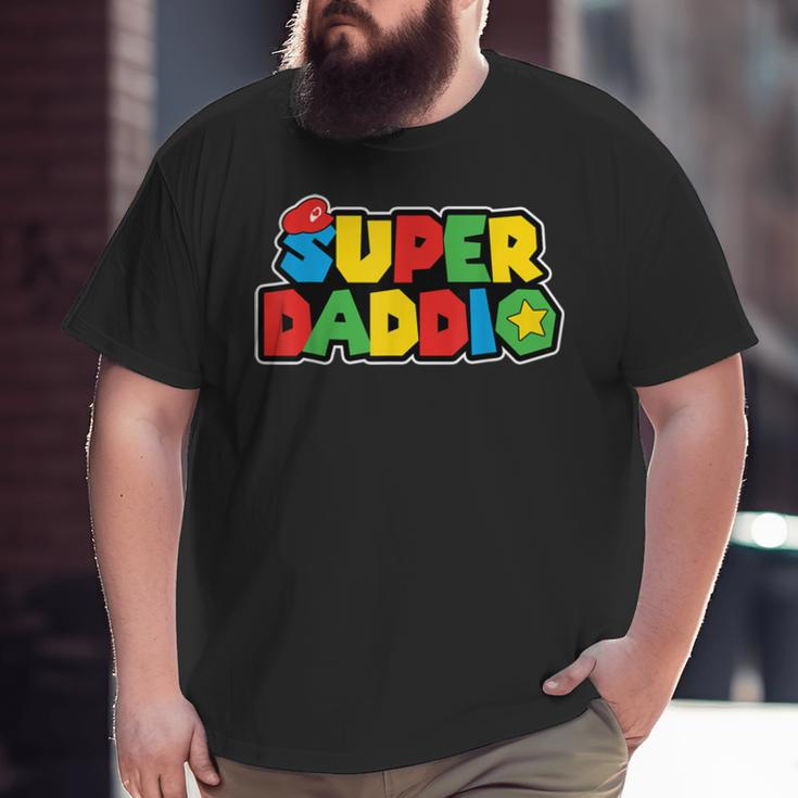 Super Daddio Gamer Dad Daddy Father’S Day Game Big and Tall Men T-shirt
