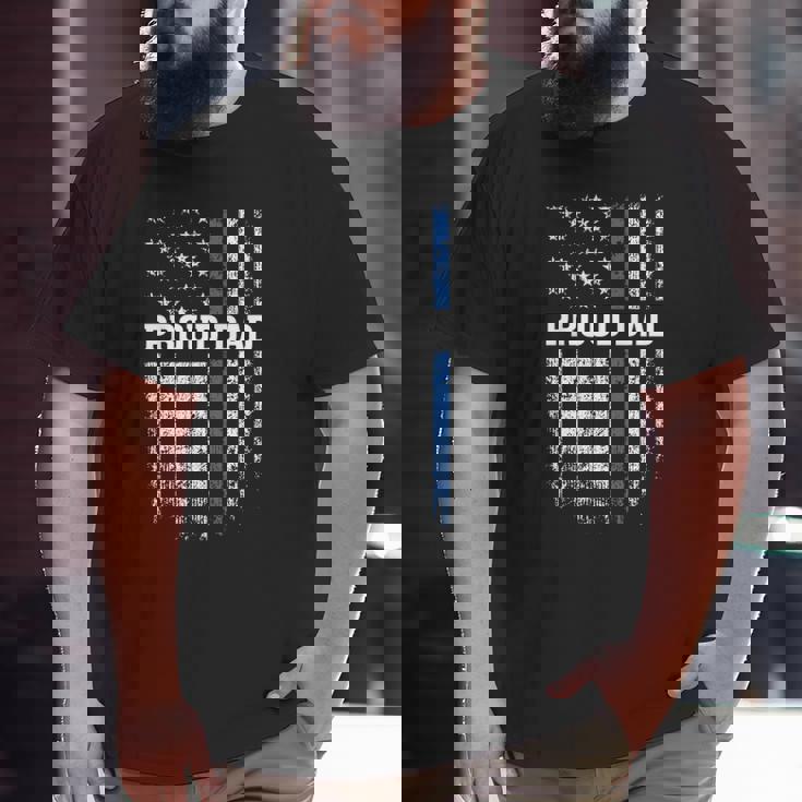 Thin Blue Line Proud Dad Police Family Father's Day Big and Tall Men T-shirt Thin Blue Line Proud Dad Police Family Father's Day Big and Tall Men T-shirt