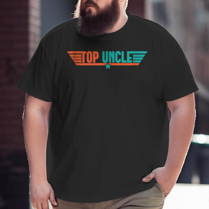 Top Uncle World's Best Uncle Vintage 80S 1980S Fathers Day Big and Tall Men T-shirt