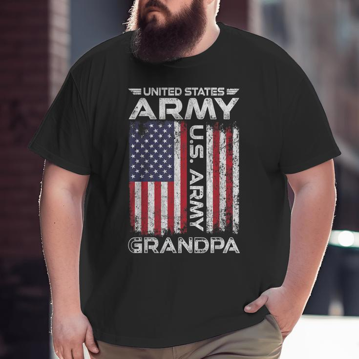 United States Army Grandpa American Flag For Veteran Big and Tall Men T-shirt