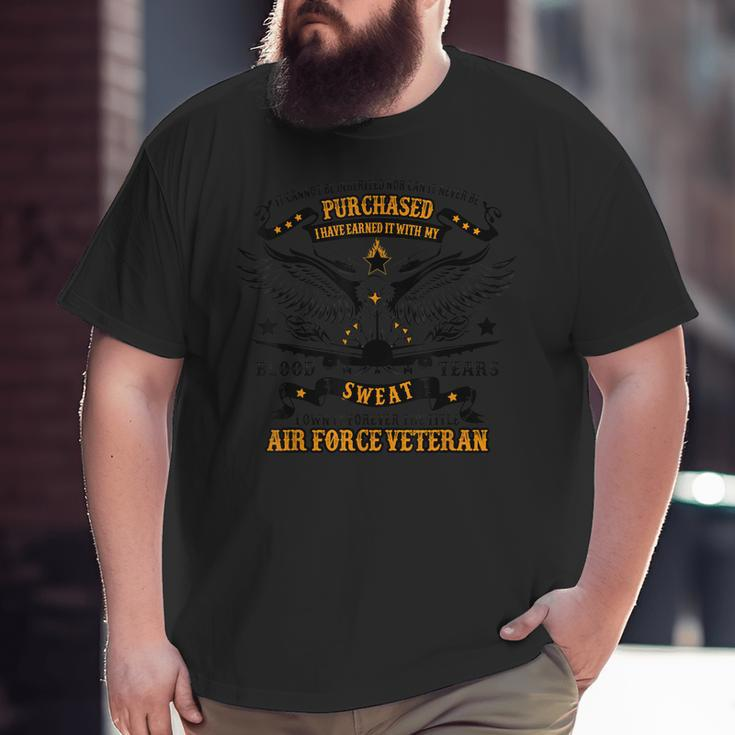 Us Air Force VeteranArmed Forces Big and Tall Men T-shirt
