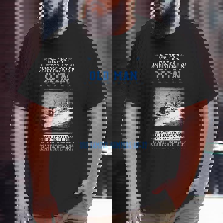 Uss Samuel Gompers Ad-37 Veterans Day Father Day Big and Tall Men T-shirt