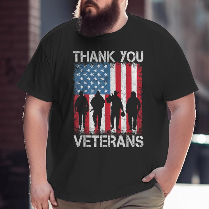 Veterans Day Thank You Veterans Proud Big and Tall Men T-shirt