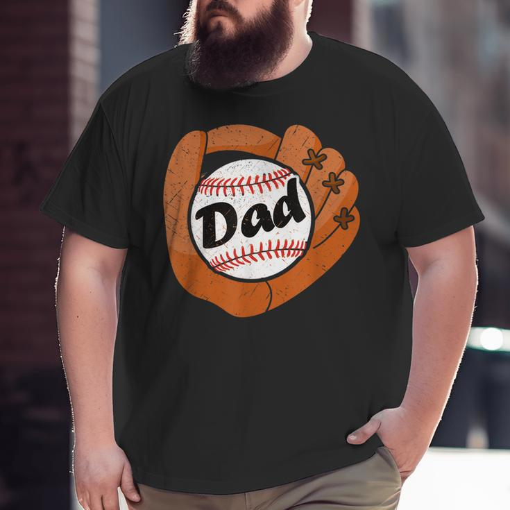 Vintage Baseball Dad Baseball Fans Sport Lovers Men Big and Tall Men T-shirt