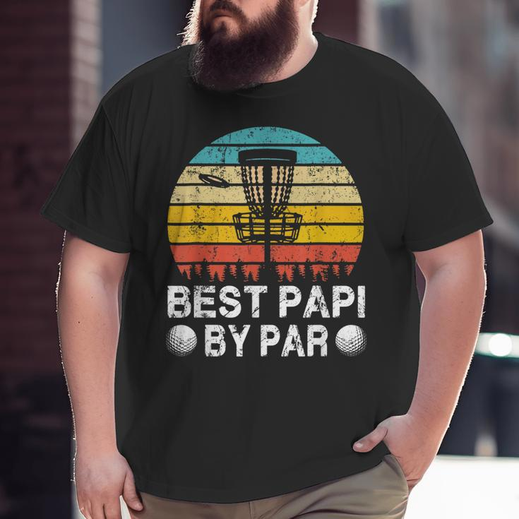 Vintage Best Papi By Par Disc Golf Golfer Fathers Day Big and Tall Men T-shirt