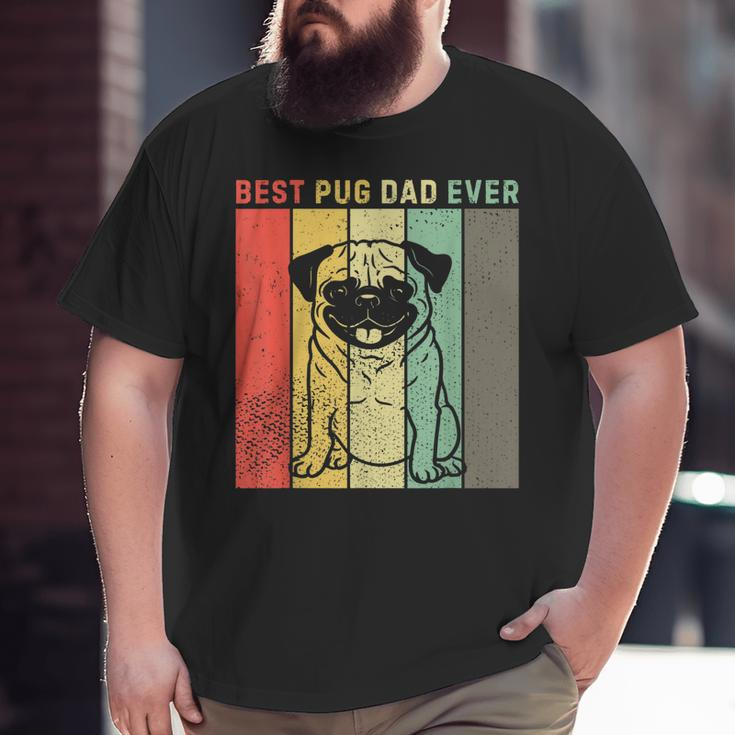 Vintage Best Pug Dog Dad Ever Men Big and Tall Men T-shirt
