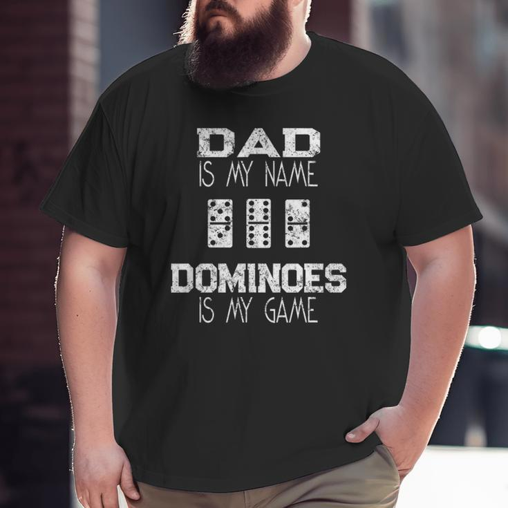 Vintage Double Six Dominoes Game Themed Domino Player Dad Big and Tall Men T-shirt