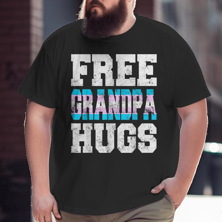 Vintage Free Grandpa Hugs Transgender Heart Lgbt Pride Month Big and Tall Men T-shirt