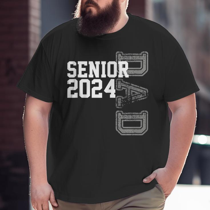 Vintage Senior 2024 Class Grad Proud Dad Class Of 2024 Big and Tall Men T-shirt