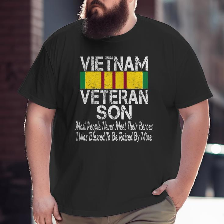 Vintage Us Military Family Vietnam Veteran Son Big and Tall Men T-shirt