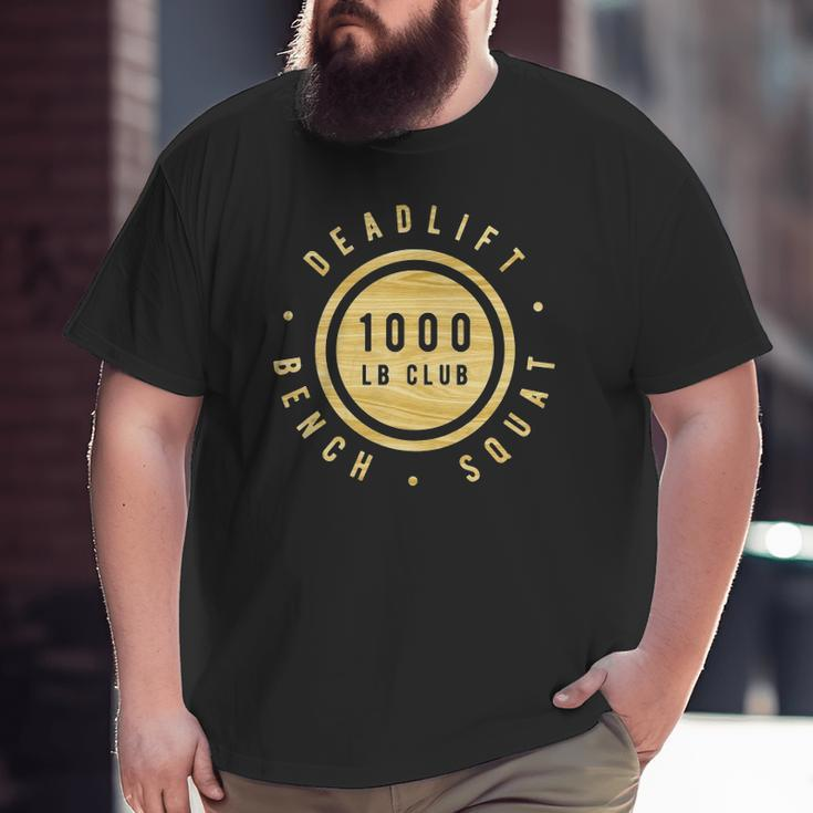 Woodgrain 1000Lb Club Powerlifter -Squat Bench Deadlift Tank Top Big and Tall Men T-shirt