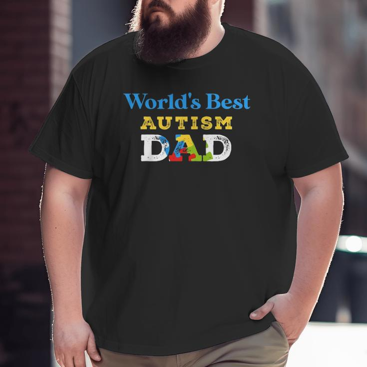 World's Best Autism Dad Cool Dad Autism Big and Tall Men T-shirt