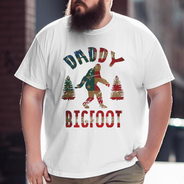 4Th Of July Father's Day Dad Daddy Bigfoot Big and Tall Men T-shirt