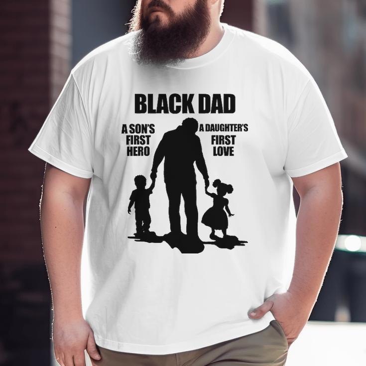 Black African American Father's Day Afrocentric Dad Big and Tall Men T-shirt