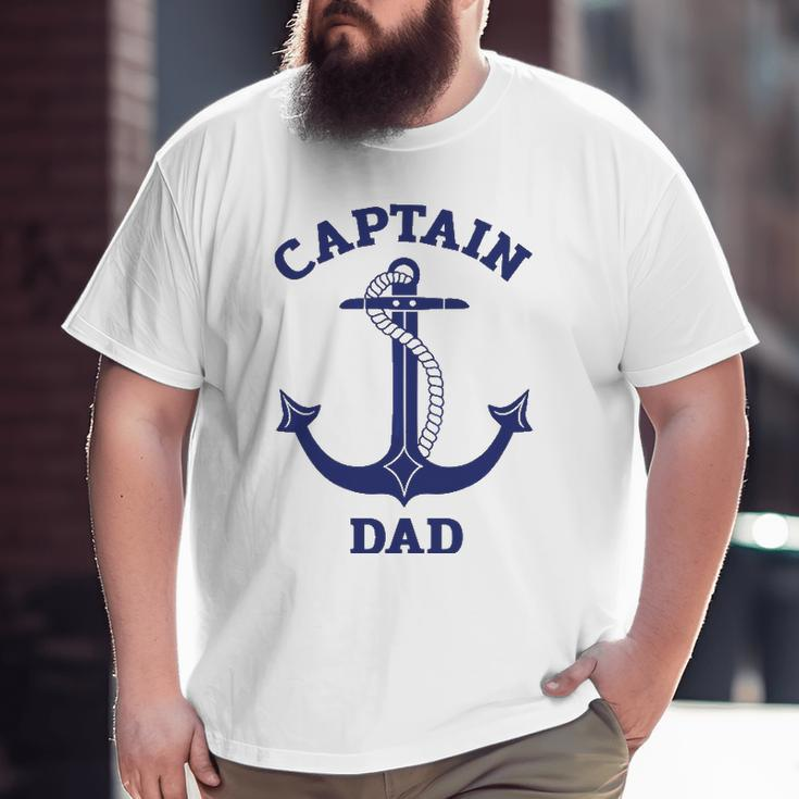 Father's Day Nautical Anchor Captain Dad Big and Tall Men T-shirt