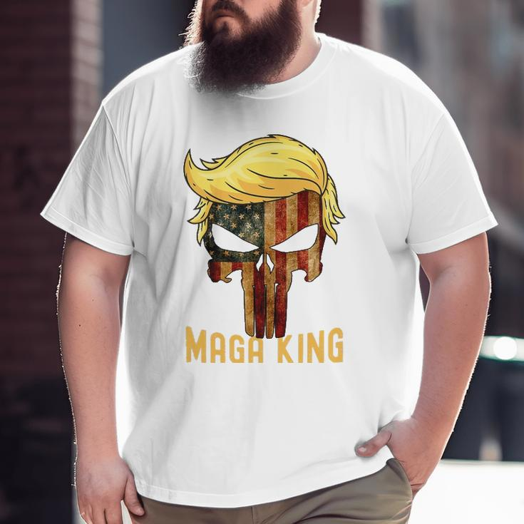 The Great Maga King Donald Trump Skull Maga King Big and Tall Men T-shirt