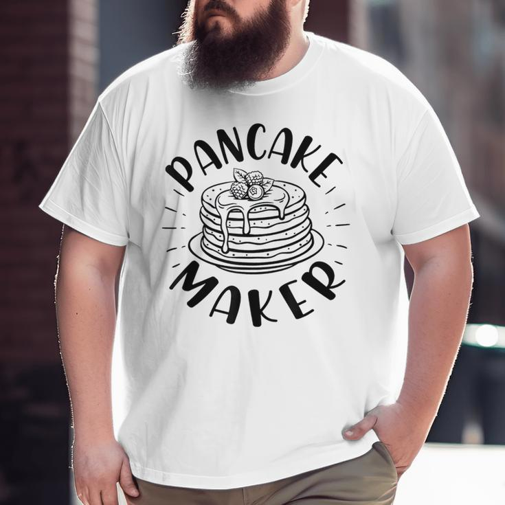 Pancake Maker Dad And Kid Pancake Dad Son Matching Big and Tall Men T-shirt