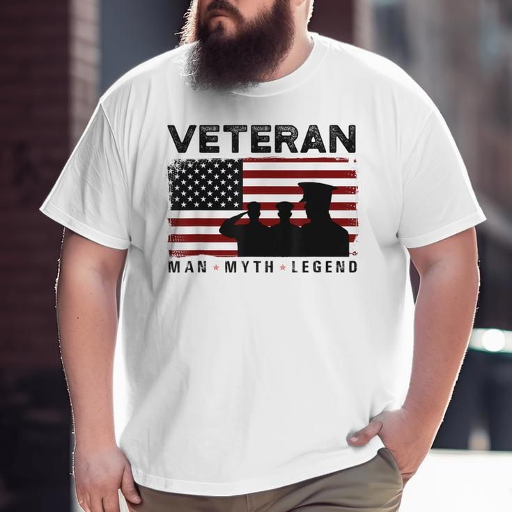 Veteran Man Myth Legend American Army Soldier Military Big and Tall Men T-shirt