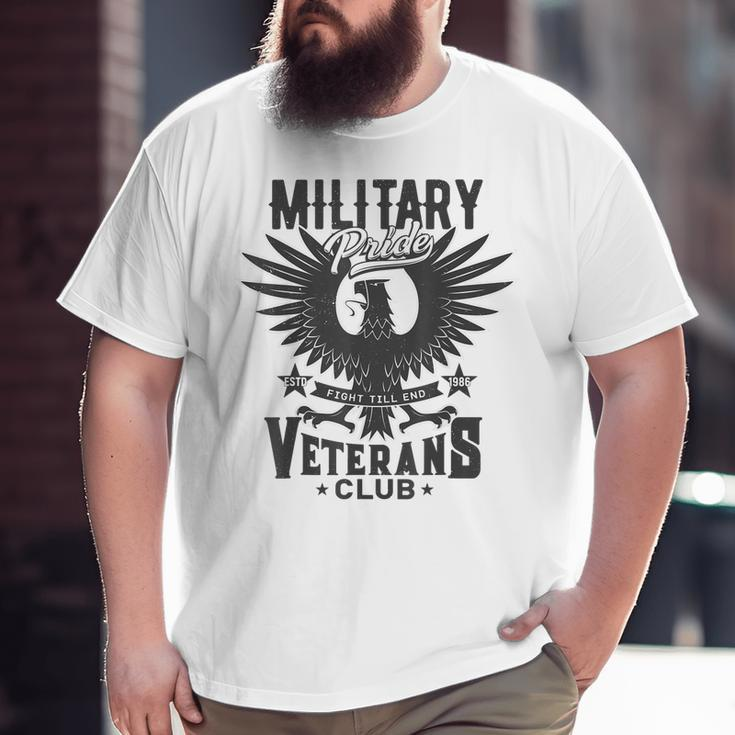 Veterans Military Pride Veterans Club Big and Tall Men T-shirt