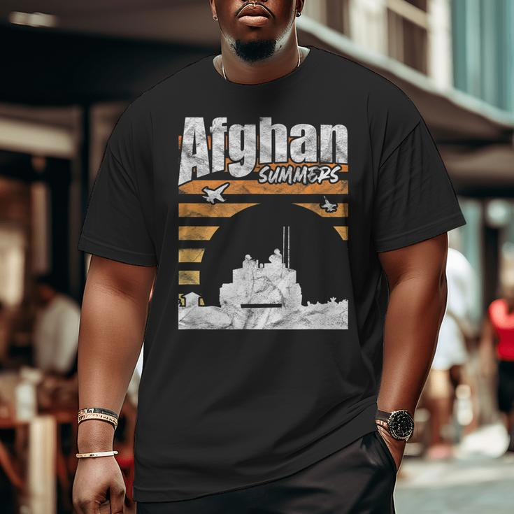 Afghan Summers Afghanistan Veteran Army Military Vintage Big and Tall Men T-shirt