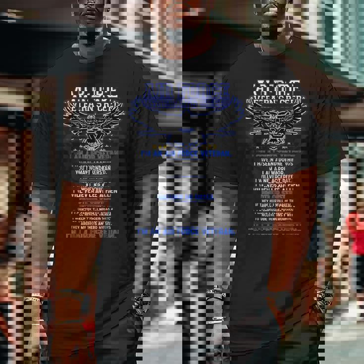 Air Force Veteran's Creed I'm An Air Force Veteran Big and Tall Men T-shirt