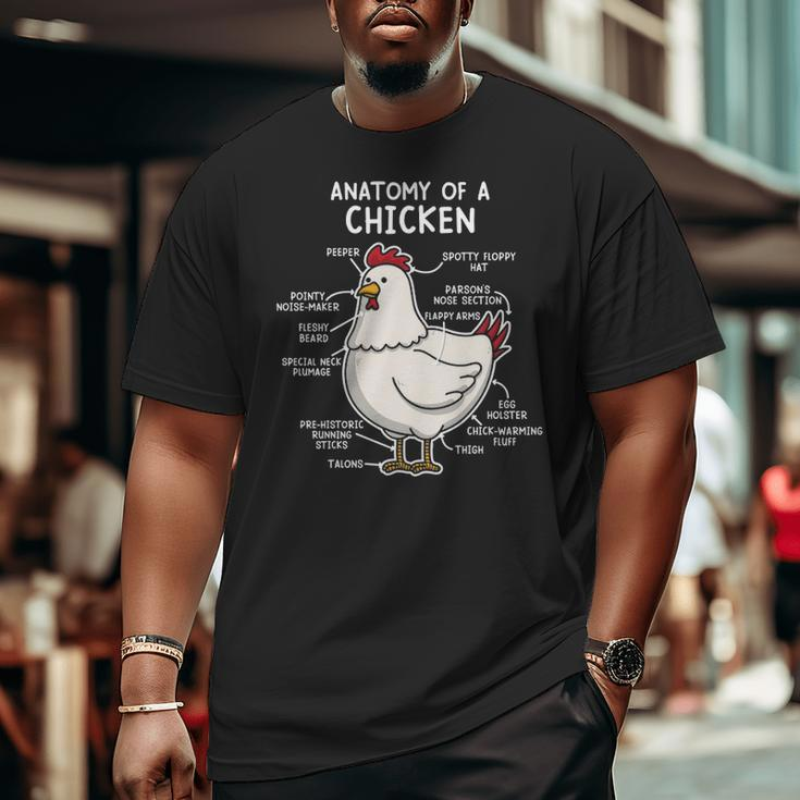 Anatomy Of A Chicken Country Farm Women Girl Big and Tall Men T-shirt