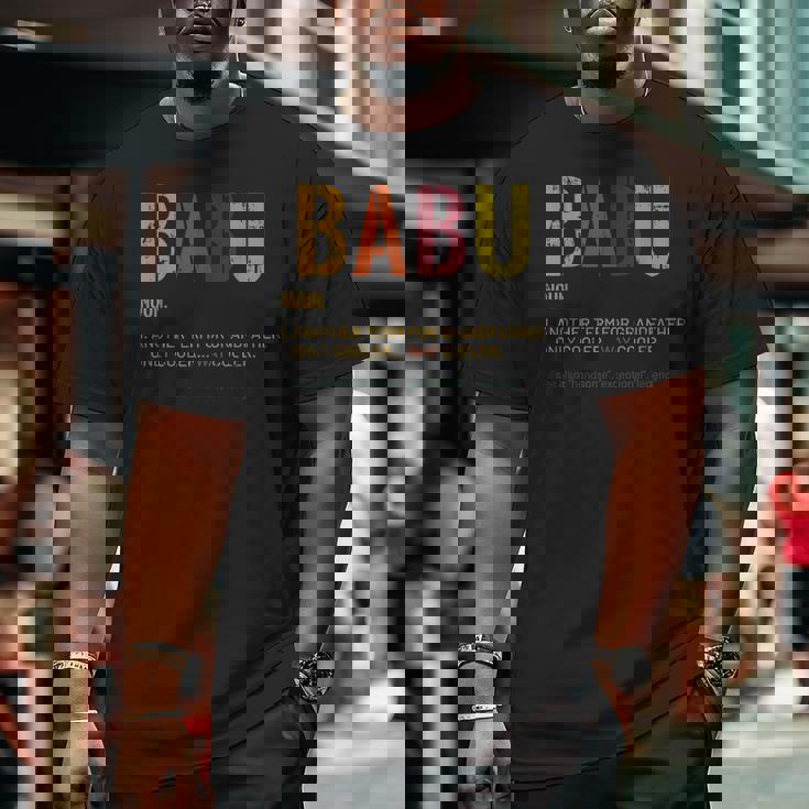 Babu Grandpa Definition Distressed Retro Big and Tall Men T-shirt