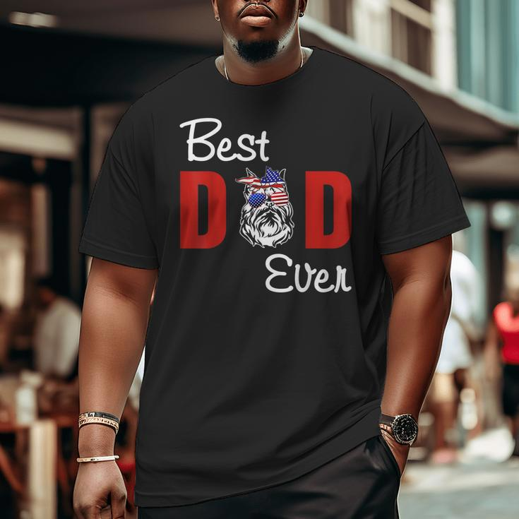Best Brussels Griffon Dad Ever Dog Father's Day Big and Tall Men T-shirt
