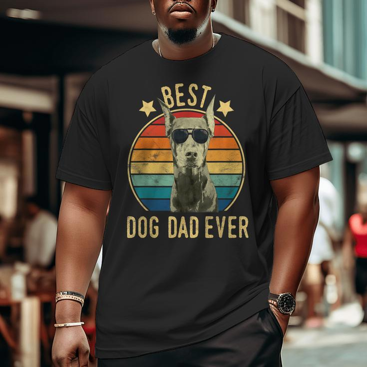 Best Dog Dad Ever Doberman Pinscher Father's Day Big and Tall Men T-shirt