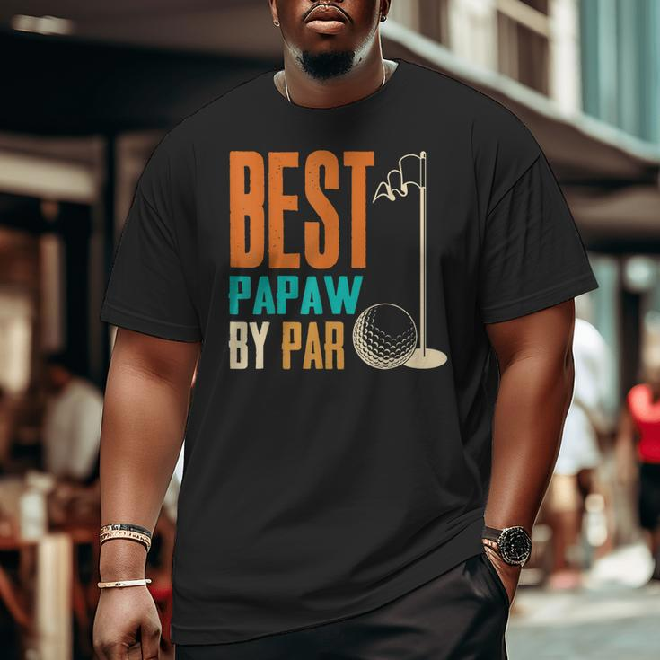 Best Papaw By Par Vintage Retro Golf Lover Grandpa Big and Tall Men T-shirt