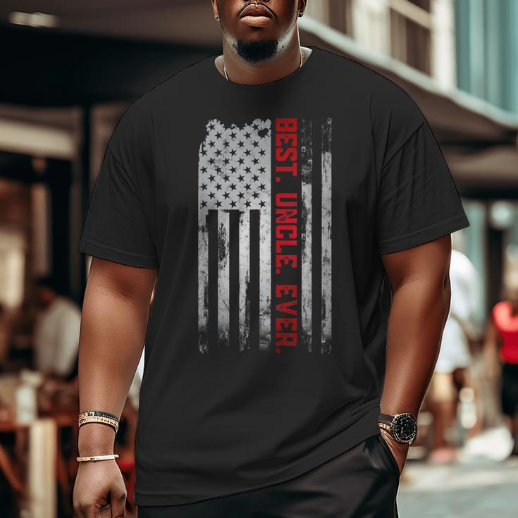 Best Uncle Ever American Usa Flag Father’S Day For Dad Big and Tall Men T-shirt