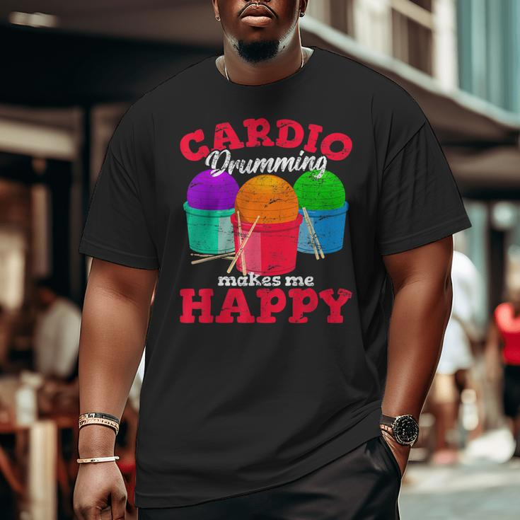 Cardio Drumming Squad Workout Gym Fitness Class Exercise Big and Tall Men T-shirt