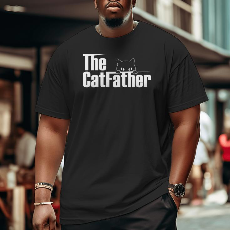 The Catfather Cute Cat Father Big and Tall Men T-shirt