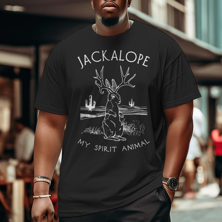 Cute Jackalope My Spirit Animal Hare Jackrabbit Big and Tall Men T-shirt