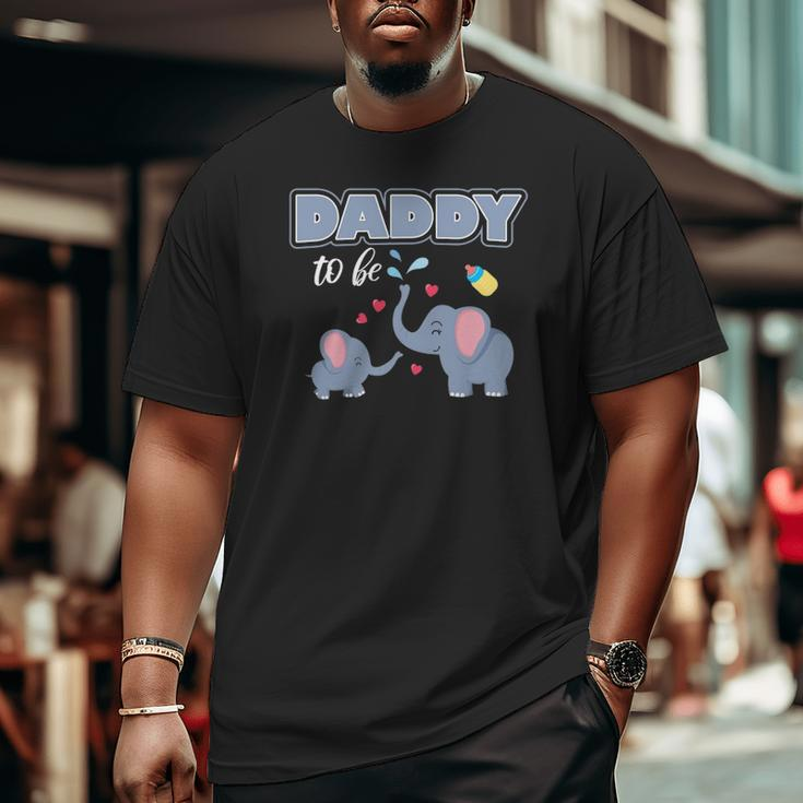 Daddy To Be Pregnancy Elephant Lovers Big and Tall Men T-shirt