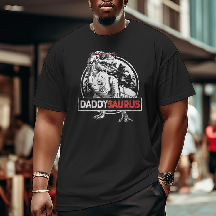 Daddy Saurusrex Dinosaur Men Father's Day Family Matching Big and Tall Men T-shirt