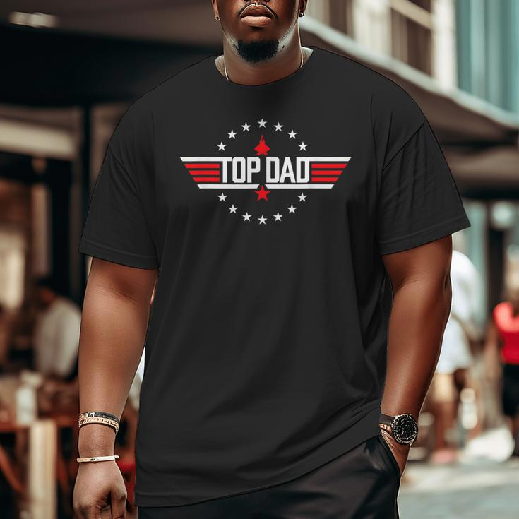 Father's Day Top Pop Cool 80S 1980S Grandpa Dad Big and Tall Men T-shirt