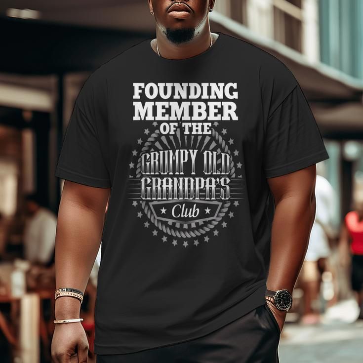 Founding Member Grumpy Old Grandpa's Club Men Big and Tall Men T-shirt