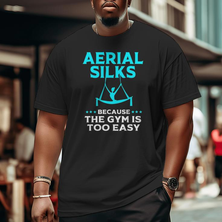 Aerial Silks Gym Humor Aerial Yoga Aerialist Big and Tall Men T-shirt