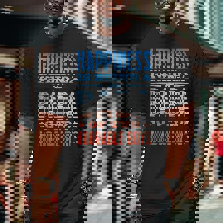 Arabic Dad Baba Of Two Boys Arab Best Baba Ever Retro Big and Tall Men T-shirt Arabic Dad Baba Of Two Boys Arab Best Baba Ever Retro Big and Tall Men T-shirt