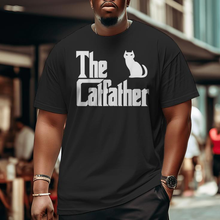 The Catfather Fathers Day Cat Dad Pet Owner Men Big and Tall Men T-shirt