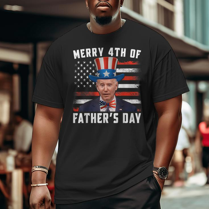 Joe Biden Happy Merry 4Th Of July Confused Fathers Day Big and Tall Men T-shirt
