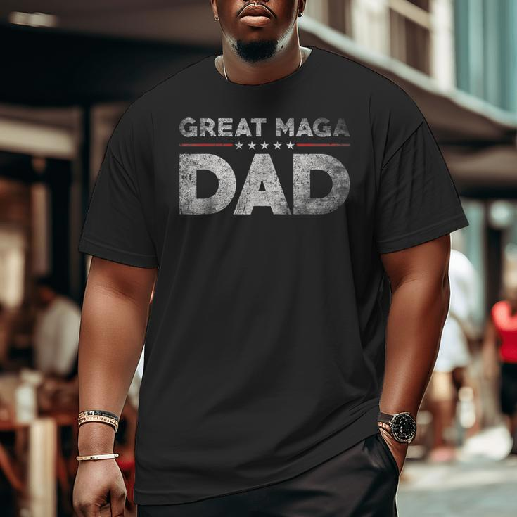 Pro Trump Jr Great Maga Dad Usa Flag Big and Tall Men T-shirt
